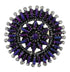 Magenta Turquoise Needlepoint Siver Jewelry Ring Size 6-1/4 AX88726